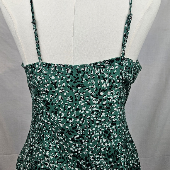 Astr The Label Green Speckled Faux Wrap Cami Med Romantic Sexy Feminine - Picture 2 of 6